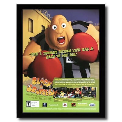 2003 Black & and Bruised Framed Print Ad/Poster Official Gamecube PS2 ...