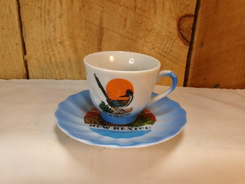 Vintage New Mexico Souvenir Tea Cup and Saucer - 第 1/7 張圖片