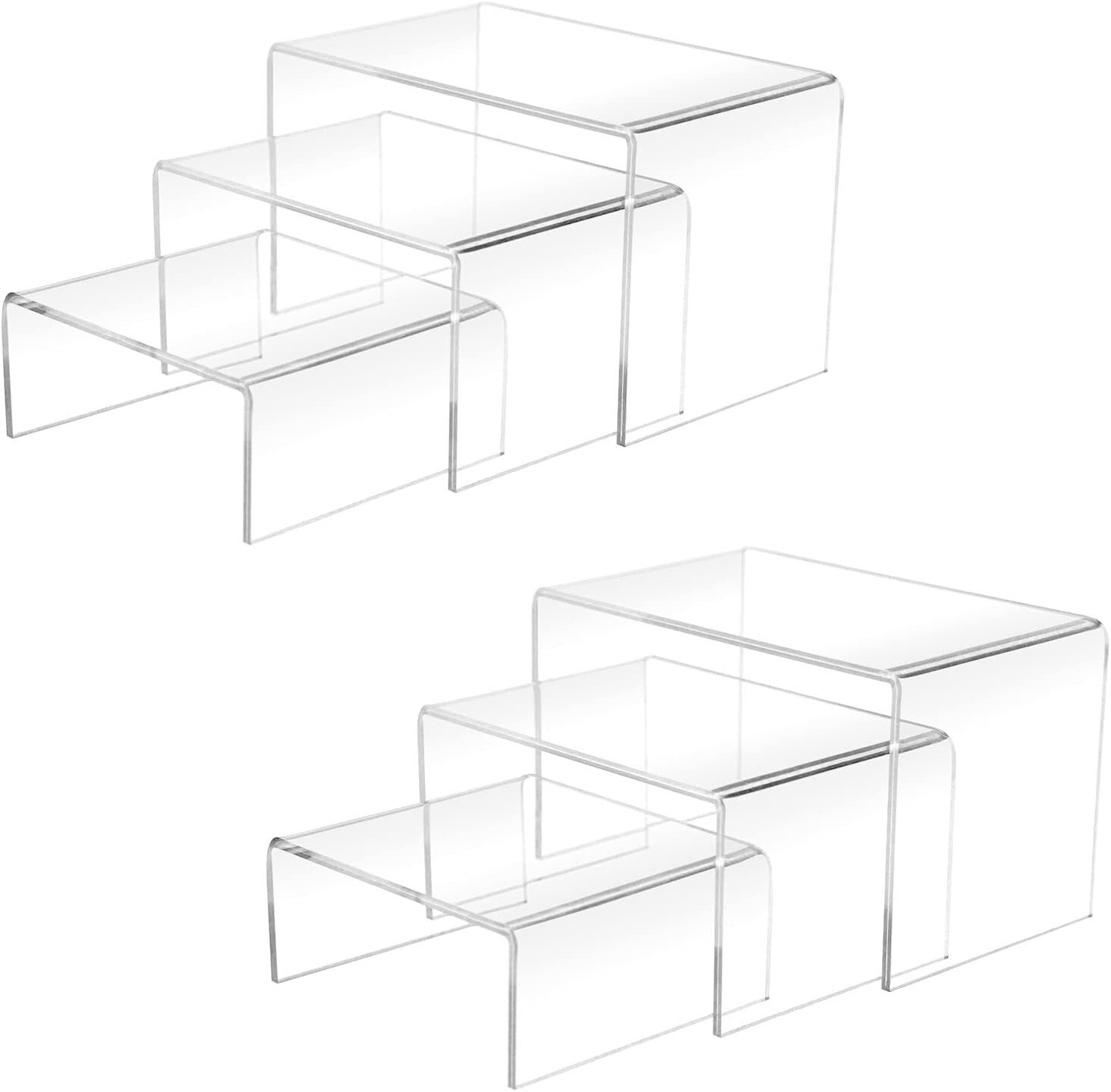 2 Sets Acrylic Display Risers (3