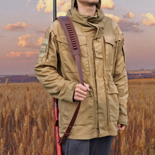 Hunting Rifle Sling Padded Gun Carry Strap 30-06 Ammo Holder 2 Points-TOURBON - Picture 5 of 24