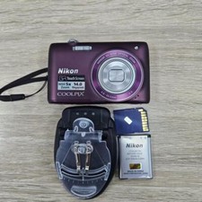 Nikon COOLPIX S4100 14MP Digital Camera Plum Purple w/Case Charger Battery