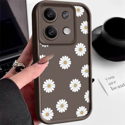 Matte For Xiaomi Redmi Note 13 12 11 Pro 13T Poco F6 Pro Floral Soft Case Cover