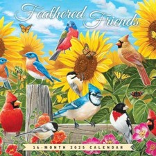 Feathered Friends | 2025 7 x 14 Inch Monthly Mini Wall Calendar