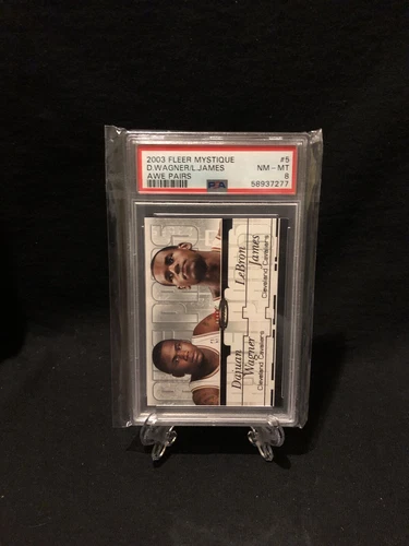 2003 LeBron James /500 Fleer Mystique AWE Pairs PSA 8 NM-MT Rookie Card RC 🔥📈 