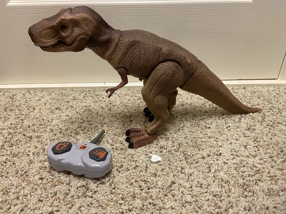 Smithsonian RC T.Rex Radio Control Animado Acción Dinosaurio La Serie Negra Foto 2 de 4