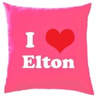 I Love Elton - Cushion - Gig Concert Music Love John Rocket Man