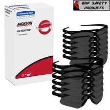 12 PAIR KLEENGUARD NEMESIS SAFETY GLASSES BLACK FRAME/SMOKE MIRROR LENS 25688