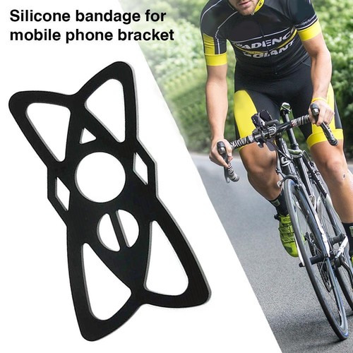 Anti-Rutsch-Silikonbänder für Fahrrad-Lenkerhalterung, Telefonhalter (schwarz) - Zdjęcie 4 z 4