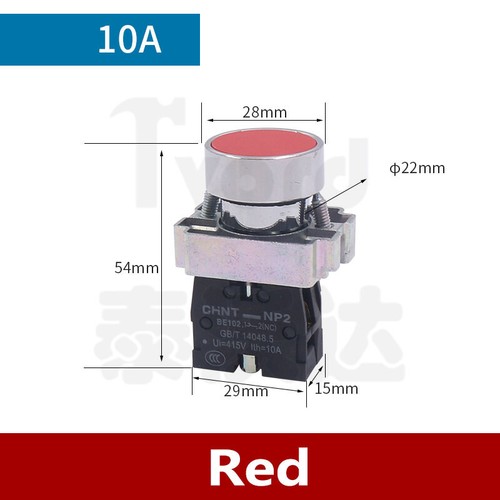 Round Push Button Switche 22mm Panel Mount Momentary ON/OFF Various Colors NP2 - Picture 8 of 13