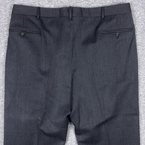 Polo Ralph Lauren Dress Pants Mens 40x29 Dalton Coal Wool Pleated Cuffed Italy - Picture 15 of 16