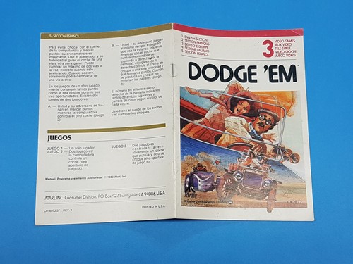 Dodge 'Em 3 Multi-language Atari 2600 Authentic Manual Only - Picture 3 of 8