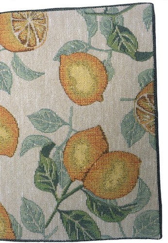 Lemons Placemats Set of 4 Tapestry Satin Backed 13x18" French Country Home - Picture 8 of 12