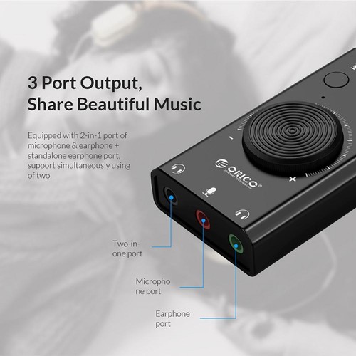 2-in-1 15Hz-25KHz Universal External USB Driver-Free Sound Card LED Indicator G - Photo 6/13