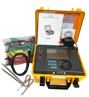 Digital Earth Ground Resistance Tester with 2/3-Wire Resistance 0.01Ω～2000Ω