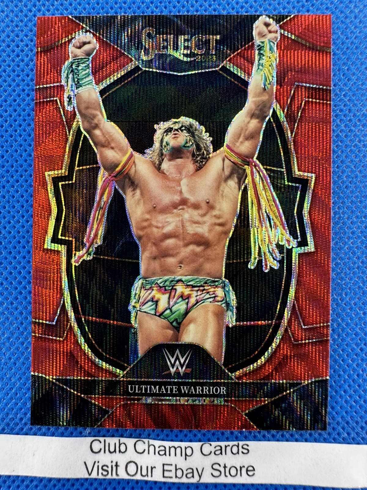 2023 #61 Ultimate Warrior Panini Select WWE Legends Concourse Red Wave Prizm