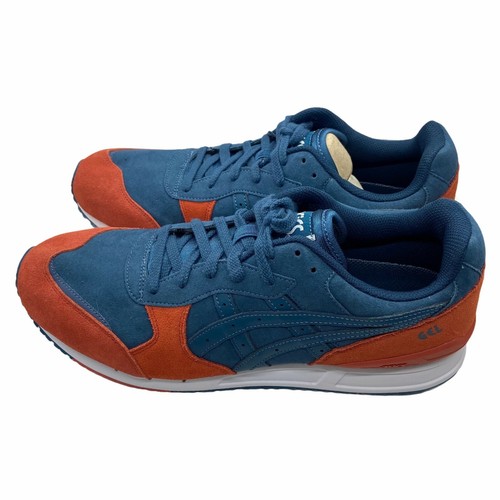 Asics Running Shoes Men's Sz 12.5 Gel Lyte Mt H6HOL Blue Orange Lace Up Low Top - Picture 3 of 10