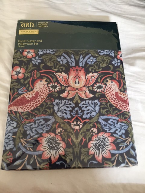 William Morris Strawberry Thief Duvet Cover And Pillowcase Set