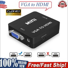 VGA to HDMI Converter Adapter 1080P Full HD Min VGA to HDMI Audio Video Adapter