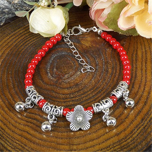 New Fashion Tibetan Silver Jewelry Beads Bangle Turquoise Chain Girl Bracelets - Picture 121 of 130