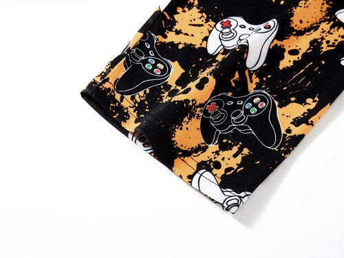 2-Piece Cozy Pajamas For Little Boys Gamer Yellow Long Sleeves Soft PJs Set K... - Picture 6 of 7