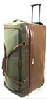 Large 30" Faux Suede Luggage Wheeled Holdall Trolley Suitcase Duffle Travel Bag