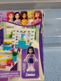 LEGO FRIENDS EMMA'S FASHION DESIGN STUDIO 3936 COMPLETE SET W/ BOX & MINI FIGURE