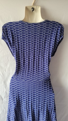 Womens Blue Size M Stretchy Knee Length Dress Pattern - Picture 9 of 17