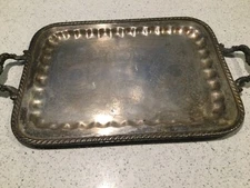 Vintage 1883 F.B. Rogers Silver Co. Taunton MA Silver on Copper Tray 6719 #1460