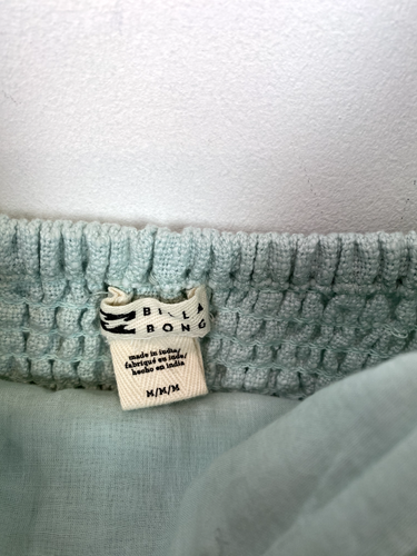 Billabong A-line Dress 3/4 Sleeve Cotton Mint Green Size M New with Tags - Picture 5 of 11