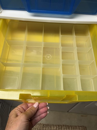 LEGO By IRIS 3 Drawer Storage Blue, Yellow, Red With 4 Insert Storage Organizers - Picture 3 of 11