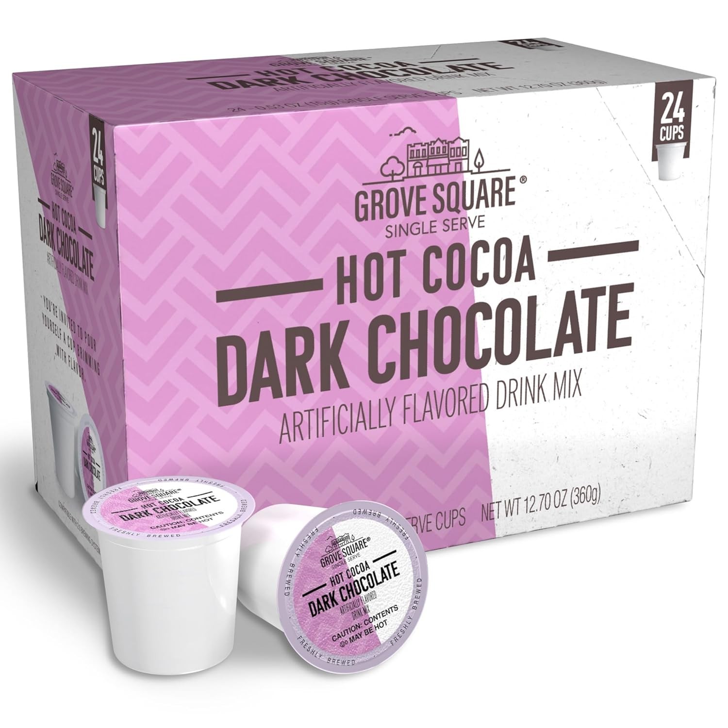 Grove Square Hot Cocoa Dark Chocolate 24 Single Serve Cups K