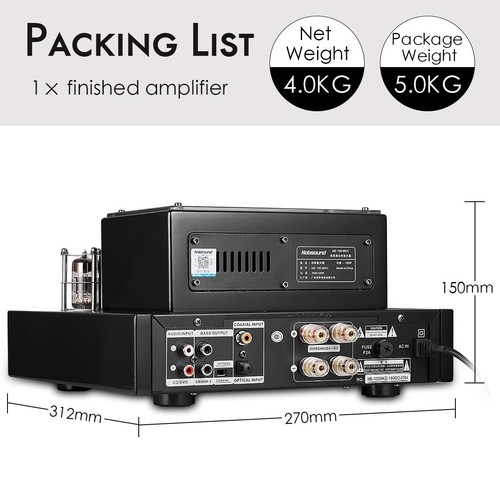 MS-10D MKIII Amplificatore di Potenza HiFi Bluetooth Hybrid Tube Stereo Subwoofer Amp... - Foto 4 di 7
