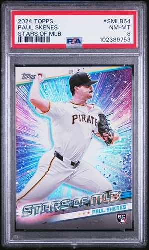 Paul Skenes 2024 Topps Stars Of Mlb #SMLB64 Update RC PSA 8 Pittsburg Pirates
