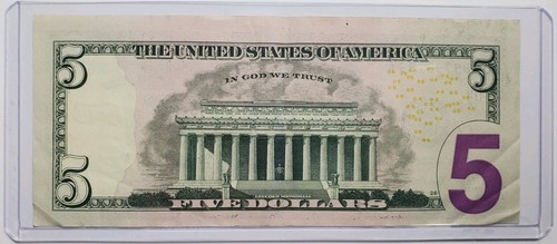 Misaligned Miscut Error 2021 $5 Five Dollar Bill Series 2021 - Picture 2 of 2