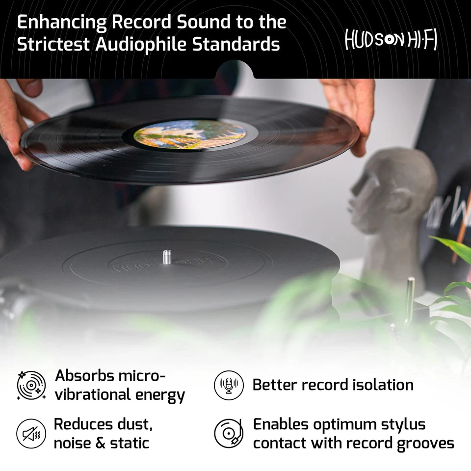 Premium Silicone Turntable Mat – 12" Anti-Static Slipmat for Enhanced Bass, Stat - Image 3 of 4