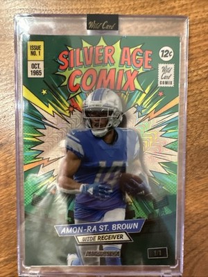 Amon-Ra St. Brown 1/1 Silver Age Comix MAMMOTH 2026 Wild Card Just The Hits Alum
