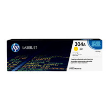 New Open Box HP 304A Yellow Original LaserJet Toner Cartridge, CC532A