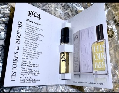 Histoires de Parfums 1804 Fleuri Ambre 2ml Edp Vial Glass Splash New
