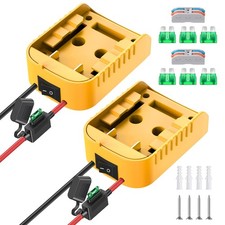 2 Pack 20V Battery Adapter with Switch Fuse 12AWG for Power Wheels