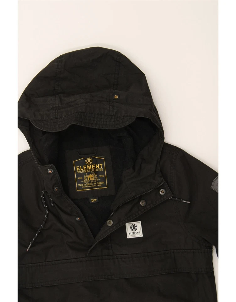 Jaqueta ELEMENT feminina com capuz Anorak Reino Unido 6 Xs poliéster preto CV41 - Imagem 3 de 3
