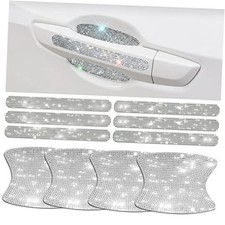 10PCS Crystal Scratch Protector, Rhinestone Car Bling Scratch Protector Silver