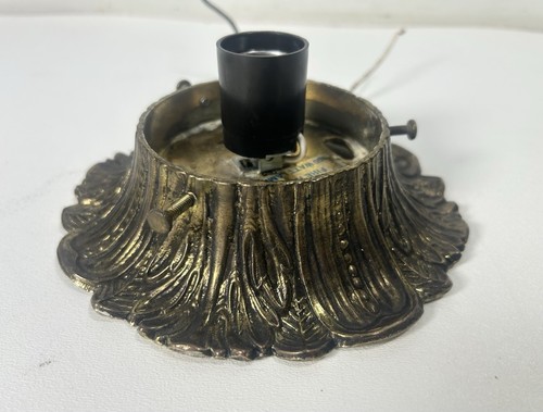 2 VINTAGE 1960’s-1970’s HOLLYWOOD REGENCY THICK 3D GLASS CEILING LIGHT FIXTURES - Picture 8 of 15