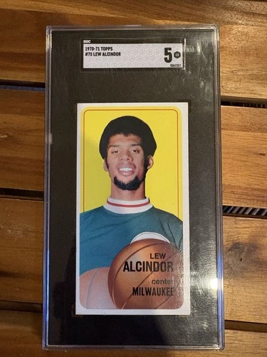 1970-71 Topps Lew Alcindor Kareem Abdul-Jabbar RC  SGC 5 UNDERGRADED #75