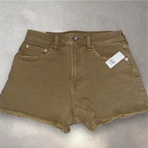 GAP Teen Sky High Jean Shorts, size 16 (teen), 2 1/2" Inseam, Khaki Denim New - Picture 6 of 11