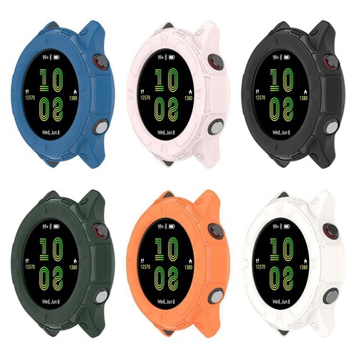 2X(Watch Case for Forerunner 955 TPU Bumper Cover Semi-Pack Case White P1Y2) - Afbeelding 5 van 6