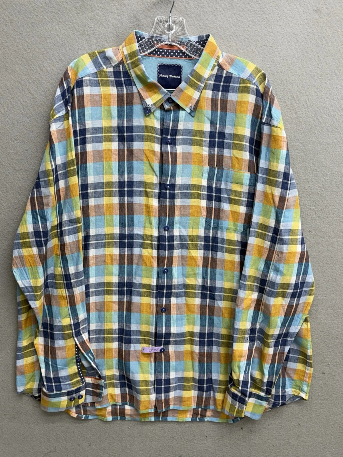 Tommy Bahama Shirt Button Down Shirt XXL Plaid Shirt Linen Shirt Men Collared
Opens in a new window