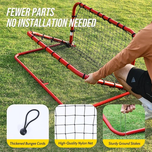 Volleyball Rebounder Netz 3,8 × 4,5 Fuß, Trainingsgerät mit Winkelverstellung - Bild 4 von 19