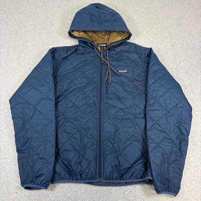 Patagonia Diamond Quilted Bomber Hoody Mens Medium Blue Outdoors Casual