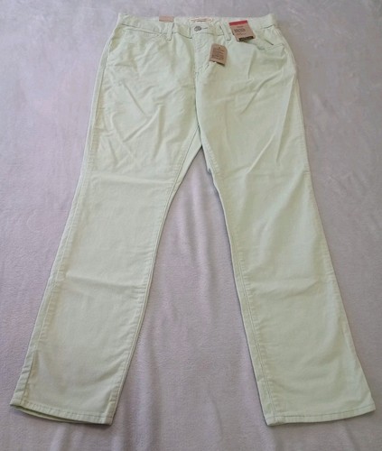 Jeans Levi's 724 Pana Tiro Alto Ajustados Rectos Verde Menta Talla 16 Med W33 x30L - Imagen 10 de 10