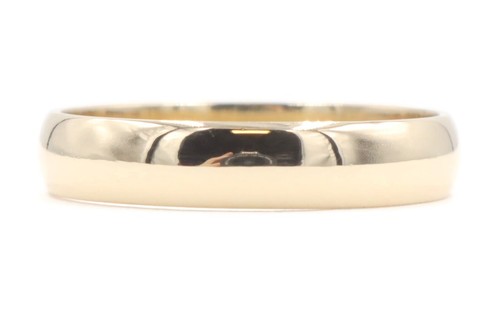 High Shine 14KT Yellow Gold 4mm Wide Classic Wedding Band Ring Size 8.5 by FG